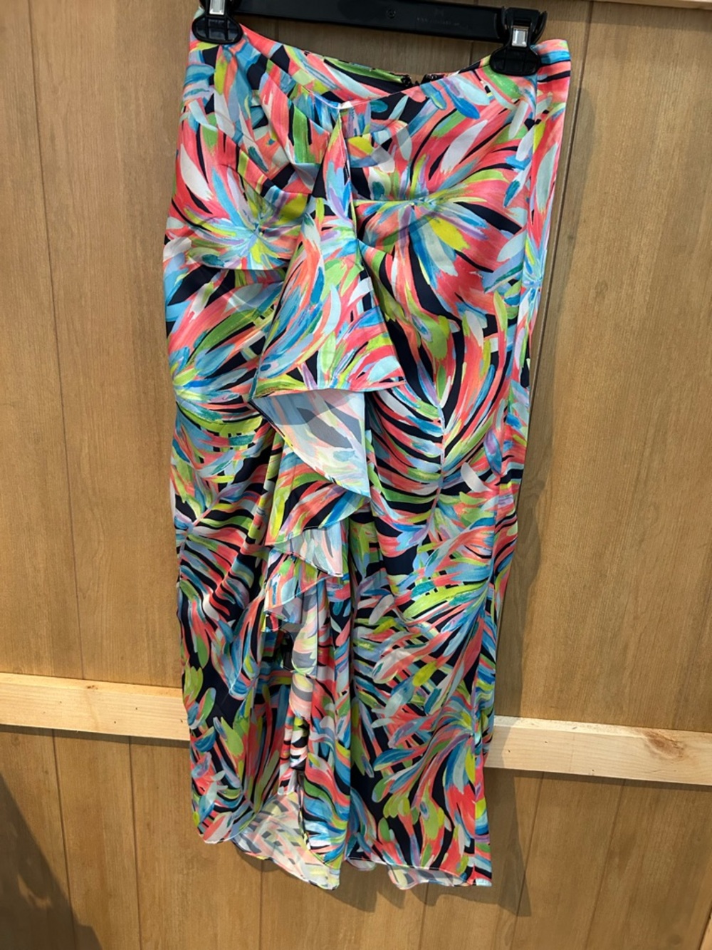 Ramy Brook Multi-Color Ruffle Skirt Sarong